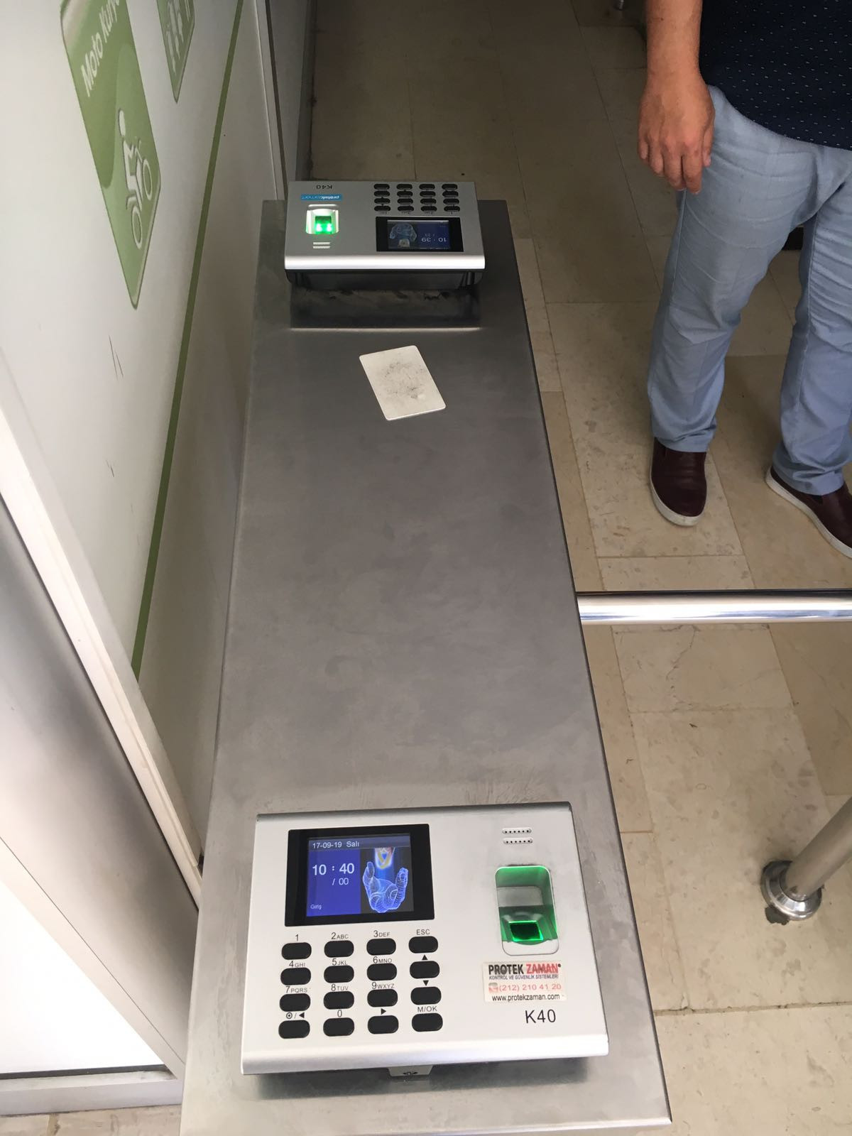 K40-ID Parmak İzi Okuyucu Montaj Görüntüleri